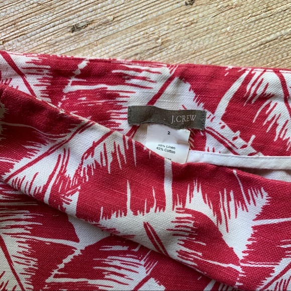 J.Crew Linen/Cotton Feathers A-Line Skirt - Picture 7 of 8